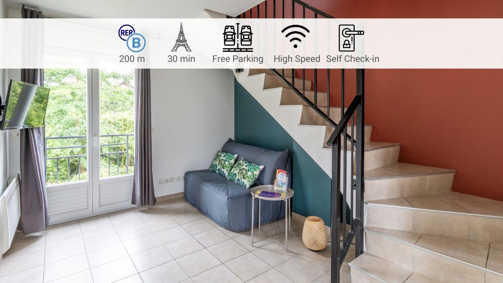 Le Duplex , Proche Gare Rer, Parking, Arrivee Autonome Daire Palaiseau Dış mekan fotoğraf